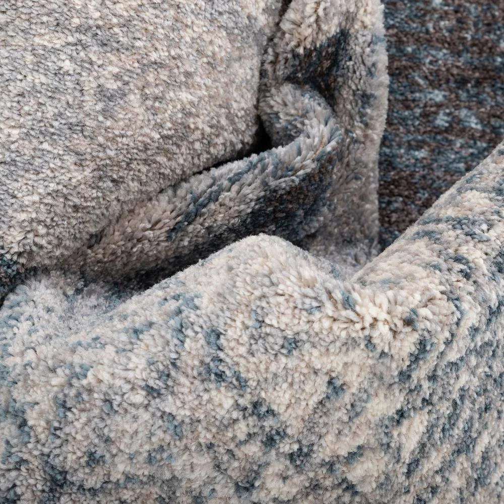 Sydney Laken Grey Modern Distressed Geometric 7 ft. 10 in. x 9 ft. 10 in. Area Rug by Well Woven 4 Sydney Laken Grey Modern Distressed Geometric 7 ft. 10 in. x 9 ft. 10 in. Area Rug by Well Woven - Image 2