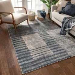 Sydney Laken Grey Modern Distressed Geometric 7 ft. 10 in. x 9 ft. 10 in. Area Rug by Well Woven 12 Sydney Laken Grey Modern Distressed Geometric 7 ft. 10 in. x 9 ft. 10 in. Area Rug by Well Woven -Linon Home Decor Sales grey well woven area rugs 28277 c3 1000