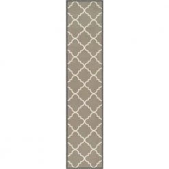 Kings Court Brooklyn Trellis Grey 3 ft. x 12 ft. Modern Runner Rug by Well Woven