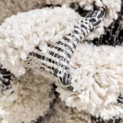 Bellagio Chiara Moroccan Tribal Grey 7 ft. 10 in. x 10 ft. 6 in. High-Low Flat-Weave Area Rug by Well Woven -Linon Home Decor Sales grey well woven area rugs bg 87 7 4f 1000