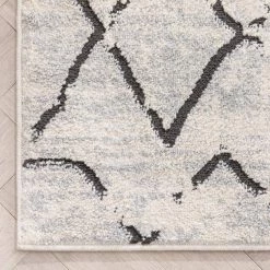 Envie Ancona Grey 5 ft. 3 in. x 7 ft. 3 in. Moroccan Tribal Diamond Area Rug by Well Woven -Linon Home Decor Sales grey well woven area rugs env 77 5 1f 1000