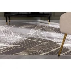 Fairmont Madeline Retro Marble Pattern Grey 7 ft. 10 in. x 9 ft. 10 in. Glam Area Rug by Well Woven -Linon Home Decor Sales grey well woven area rugs frm 147 7 76 1000