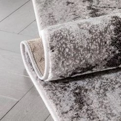 Fairmont Ralph Retro Geometric Waves Grey 5 ft. 3 in. x 7 ft. 3 in. Glam Area Rug by Well Woven 14 Fairmont Ralph Retro Geometric Waves Grey 5 ft. 3 in. x 7 ft. 3 in. Glam Area Rug by Well Woven -Linon Home Decor Sales grey well woven area rugs frm 167 5 1f 1000