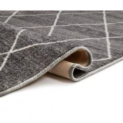 Kings Court Clover Grey 3 ft. x 5 ft. Modern Moroccan Trellis Area Rug by Well Woven -Linon Home Decor Sales grey well woven area rugs kc 128 4 4f 1000