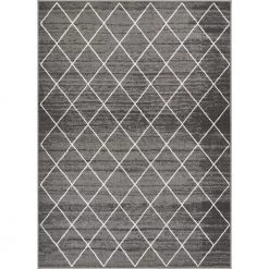 Kings Court Clover Grey 3 ft. x 5 ft. Modern Moroccan Trellis Area Rug by Well Woven