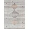 Lotus Argonne Grey Vintage Southwestern Diamond Pattern 5 ft. 3 in. x 7 ft. 3 in. Machine Washable Area Rug by Well Woven -Linon Home Decor Sales grey well woven area rugs lot 232 5 64 1000