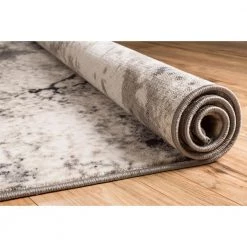 Luxbury Supurasshu Grey 5 ft. x 7 ft. Modern Area Rug by Well Woven -Linon Home Decor Sales grey well woven area rugs lx 67 5 4f 1000
