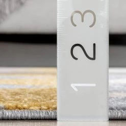 Mystic Nova Modern Geometric Grey 5 ft. 3 in. x 7 ft. 3 in. Area Rug by Well Woven -Linon Home Decor Sales grey well woven area rugs mc 307 5 44 1000