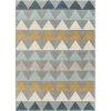 Mystic Nova Modern Geometric Grey 5 ft. 3 in. x 7 ft. 3 in. Area Rug by Well Woven