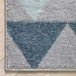 Mystic Nova Modern Geometric Grey 5 ft. 3 in. x 7 ft. 3 in. Area Rug by Well Woven -Linon Home Decor Sales grey well woven area rugs mc 307 5 66 1000