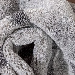 Malaga Bauer Vintage Modern Striped Grey 7 ft. 10 in. x 10 ft. 6 in. High-Low Area Rug by Well Woven -Linon Home Decor Sales grey well woven area rugs mg 07 7 4f 1000