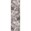 Luxury Supurasshu Grey 2 ft. x 8 ft. Modern Industrial Marbel Water Color Runner Rug by Well Woven