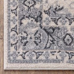 Topkapi Monza Vintage Medallion Oriental Grey 2 ft. 3 in. x 7 ft. 3 in. Runner Rug Distressed by Well Woven -Linon Home Decor Sales grey well woven area rugs top 37 2 1f 1000
