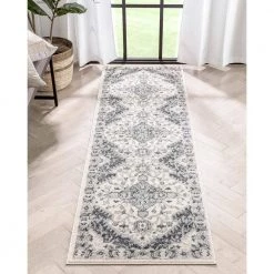 Topkapi Monza Vintage Medallion Oriental Grey 2 ft. 3 in. x 7 ft. 3 in. Runner Rug Distressed by Well Woven -Linon Home Decor Sales grey well woven area rugs top 37 2 c3 1000