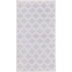 Apollo Lattice Moroccan Trellis Grey 2 ft. 3 in. x 3 ft. 11 in. Machine Washable Area Rug by Well Woven