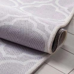 Apollo Lattice Moroccan Trellis Grey 2 ft. 3 in. x 3 ft. 11 in. Machine Washable Area Rug by Well Woven -Linon Home Decor Sales grey well woven area rugs w mr 04b 3 fa 1000
