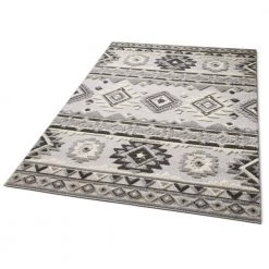 Dorado Mamba 5 ft. 3 in. x 7 ft. 3 in. Modern Navajo Southwestern Grey High-Low Indoor/Outdoor Area Rug by Well Woven -Linon Home Decor Sales grey well woven outdoor rugs do 58 5 44 1000