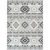 Dorado Mamba 5 ft. 3 in. x 7 ft. 3 in. Modern Navajo Southwestern Grey High-Low Indoor/Outdoor Area Rug by Well Woven