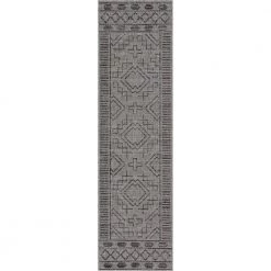 Medusa Quay Grey 2 ft. 7 in. x 9 ft. 10 in. Runner Indoor/Outdoor Area Rug by Well Woven