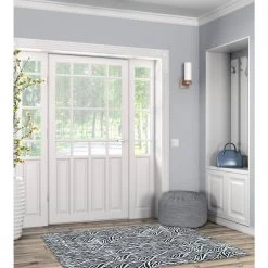 Washable Leif Ivory/Black 3 ft. x 5 ft. Abstract Rectangle Area Rug by Linon Home Decor 11 Washable Leif Ivory/Black 3 ft. x 5 ft. Abstract Rectangle Area Rug by Linon Home Decor -Linon Home Decor Sales ivory black linon home decor area rugs thd03374 31 1000