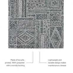 Washable Cohen Ivory/Black 2 ft. x 8 ft. by Linon Home Decor -Linon Home Decor Sales ivory black linon home decor area rugs thdr03921 1f 1000