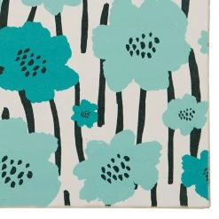 Washable Yanny Ivory/Blue 5 ft. x 7 ft. Floral Rectangle Area Rug by Linon Home Decor -Linon Home Decor Sales ivory blue linon home decor area rugs thd03371 c3 1000