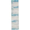 Washable Watercolor Ivory/Blue 2 ft. x 8 ft. Abstract Runner/Area Rug by Linon Home Decor -Linon Home Decor Sales ivory blue linon home decor area rugs thd03409 64 1000