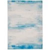 Washable Watercolor Ivory/Blue 3 ft. x 5 ft. Abstract Rectangle Area Rug by Linon Home Decor -Linon Home Decor Sales ivory blue linon home decor area rugs thd03410 64 1000