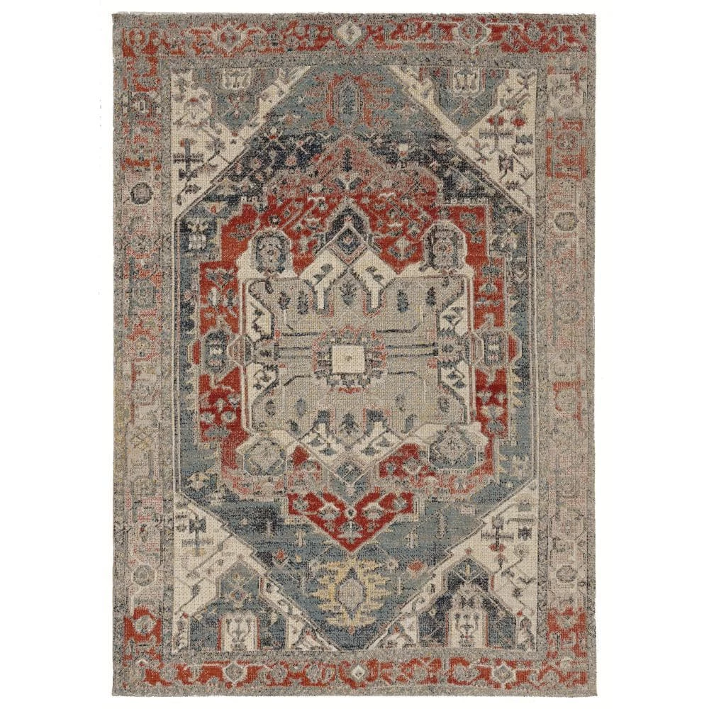 Puissant Zero Anlow Ivory and Blue 5 ft. x 7 ft. 6 in. Area rug by Linon Home Decor 3 Puissant Zero Anlow Ivory and Blue 5 ft. x 7 ft. 6 in. Area rug by Linon Home Decor