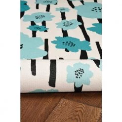 Washable Yanny Ivory/Blue 2 ft. x 8 ft. by Linon Home Decor -Linon Home Decor Sales ivory blue linon home decor area rugs thdr03925 d4 1000