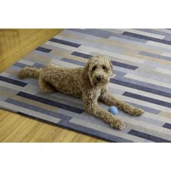 Mimi Ivory and Blue 7 ft. W x 9 ft. L Washable Polyester Indoor/Outdoor Area Rug by Linon Home Decor -Linon Home Decor Sales ivory blue linon home decor outdoor rugs thdr04046 1f 1000