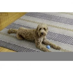 Del Ivory and Blue 7 ft. x 9 ft. Washable Polyester Indoor/Outdoor Area Rug by Linon Home Decor -Linon Home Decor Sales ivory blue linon home decor outdoor rugs thdr04078 1f 1000