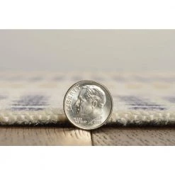 Del Ivory and Blue 7 ft. x 9 ft. Washable Polyester Indoor/Outdoor Area Rug by Linon Home Decor -Linon Home Decor Sales ivory blue linon home decor outdoor rugs thdr04078 4f 1000