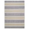 Del Ivory and Blue 7 ft. x 9 ft. Washable Polyester Indoor/Outdoor Area Rug by Linon Home Decor