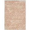 Washable Leif Ivory/Rust 3 ft. x 5 ft. Rectangle Abstract Area Rug by Linon Home Decor
