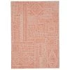 Washable Cohen Ivory/Rust 3 ft. x 5 ft. Abstract Area Rug by Linon Home Decor