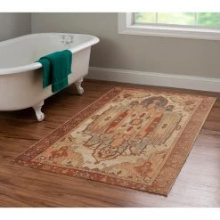 Puissant Zero Garron Ivory and Rust 3 ft. x 5 ft. by Linon Home Decor -Linon Home Decor Sales ivory rust linon home decor area rugs thdr03884 31 1000