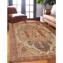 Puissant Zero Garron Ivory and Rust 5 ft. x 8 ft. by Linon Home Decor -Linon Home Decor Sales ivory rust linon home decor area rugs thdr03885 31 1000