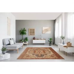 Puissant Zero Garron Ivory and Rust 8 ft. x 10 ft. by Linon Home Decor -Linon Home Decor Sales ivory rust linon home decor area rugs thdr03886 31 1000