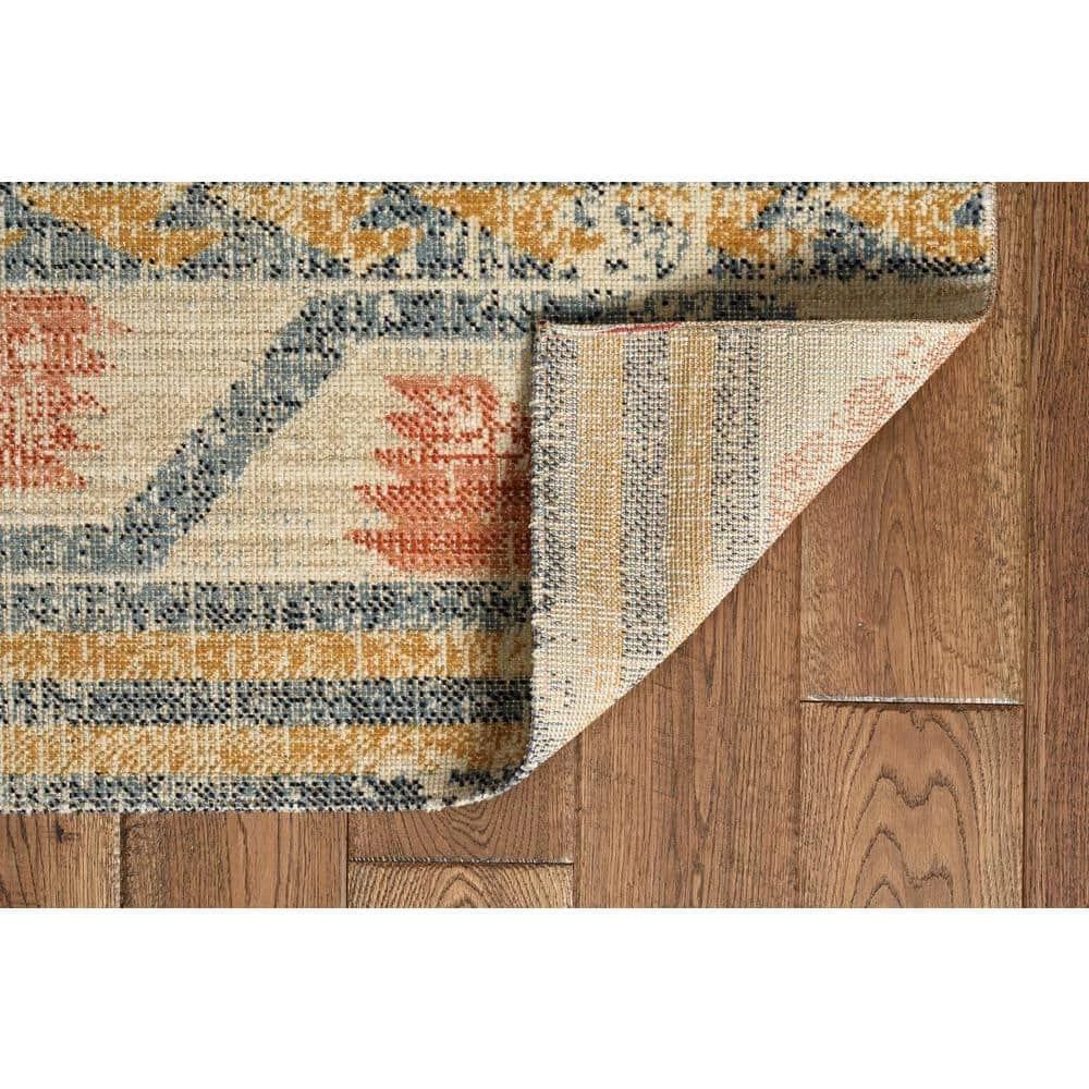 Puissantt Zero Barlow Ivory and Rust 8 ft. x 10 ft. Area Rug by Linon Home Decor 4 Puissantt Zero Barlow Ivory and Rust 8 ft. x 10 ft. Area Rug by Linon Home Decor - Image 2
