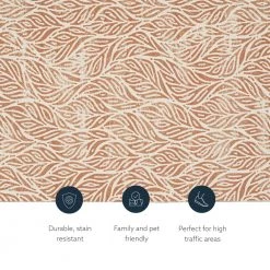 Washable Leif Ivory/Rust 2 ft. x 8 ft. by Linon Home Decor -Linon Home Decor Sales ivory rust linon home decor area rugs thdr03920 4f 1000