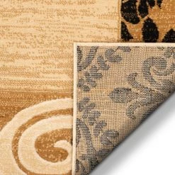 Dulcet Damask Ivory 5 ft. x 7 ft. Transitional Area Rug by Well Woven -Linon Home Decor Sales ivory well woven area rugs 19525 66 1000