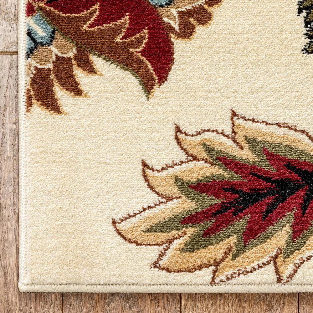 Barclay Ashley Oriental Ivory 5 ft. x 7 ft. Country and Floral Area Rug by Well Woven 10 Barclay Ashley Oriental Ivory 5 ft. x 7 ft. Country and Floral Area Rug by Well Woven - Image 8
