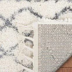 Ivory 5 ft. 3 in. x 7 ft. 3 in. Chole Blossom Moroccan Trellis Super Soft and Thick Shag Area Rug by Well Woven -Linon Home Decor Sales ivory well woven area rugs ch 12 5 66 1000
