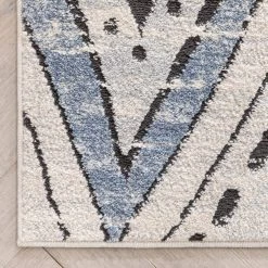 Envie Cesena Ivory 5 ft. 3 in. x 7 ft. 3 in. Tribal Moroccan Diamond Area Rug by Well Woven -Linon Home Decor Sales ivory well woven area rugs env 32 5 1f 1000