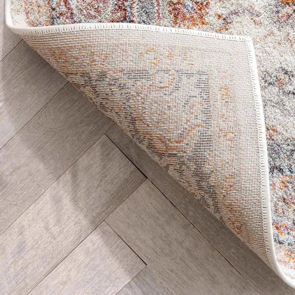 Rodeo Parker Vintage Bohemian Oriental Floral Border Ivory 7 ft. 10 in. x 9 ft. 10 in. Area Rug by Well Woven 9 Rodeo Parker Vintage Bohemian Oriental Floral Border Ivory 7 ft. 10 in. x 9 ft. 10 in. Area Rug by Well Woven - Image 7