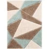San Francisco Venice Ivory Modern Geometric Abstract 5 ft. 3 in. x 7 ft. 3 in. 3D Carved Shag Area Rug by Well Woven 1 San Francisco Venice Ivory Modern Geometric Abstract 5 ft. 3 in. x 7 ft. 3 in. 3D Carved Shag Area Rug by Well Woven -Linon Home Decor Sales ivory well woven area rugs sf 42 5 64 1000