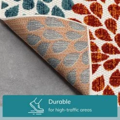 Dorado Senna Modern Ivory 7 ft. 10 in. x 9 ft. 10 in. Floral High-Low Indoor/Outdoor Area Rug by Well Woven -Linon Home Decor Sales ivory well woven outdoor rugs do 462 7 fa 1000