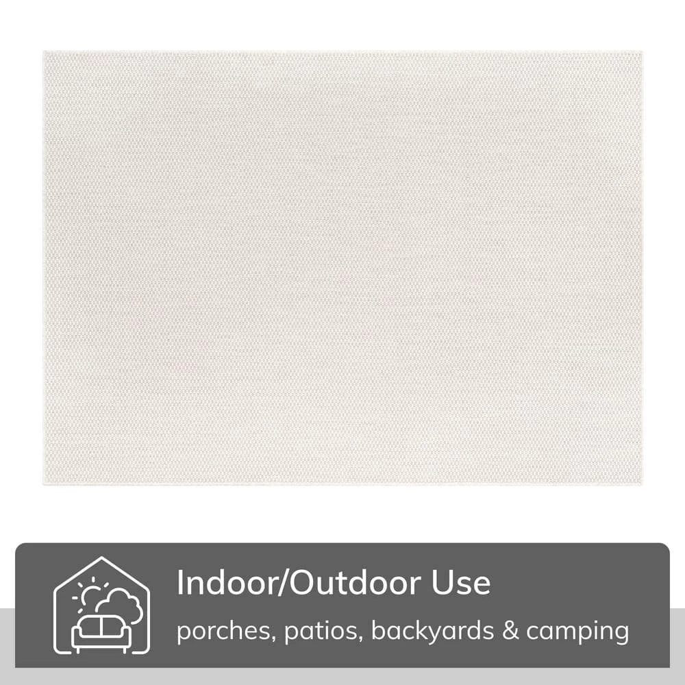 Medusa Leif Nordic Ivory 7 ft. 10 in. x 9 ft. 10 in. Geometric Pattern Indoor/Outdoor Flatweave Area Rug by Well Woven 8 Medusa Leif Nordic Ivory 7 ft. 10 in. x 9 ft. 10 in. Geometric Pattern Indoor/Outdoor Flatweave Area Rug by Well Woven - Image 6