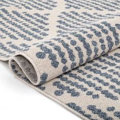 Loop-De-Loop Arbor Light Blue Moroccan Trellis 2 ft. 3 in. x 7 ft. 3 in. Flatweave Runner Rug by Well Woven -Linon Home Decor Sales light blue well woven area rugs ldl 02 2 44 1000